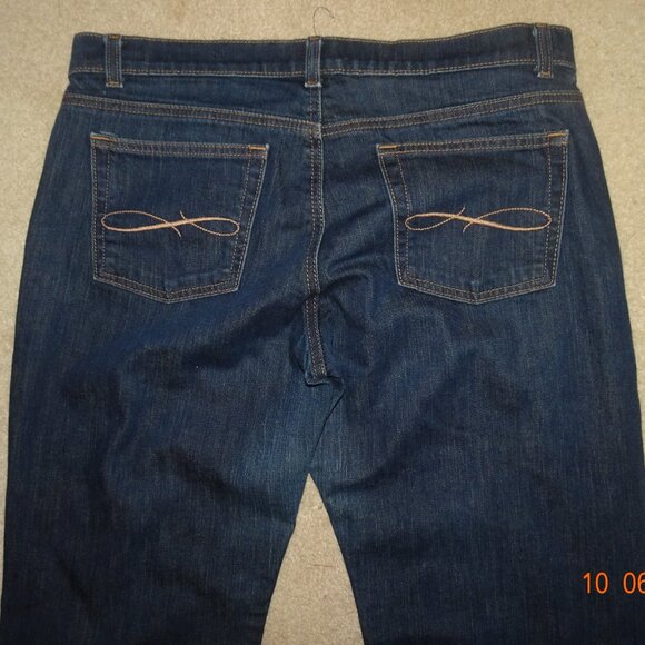The Limited Denim Jeans Women's 12 S Dark Wash Flared vintage low-rise - Picture 5 of 7